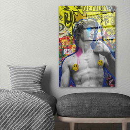Wallity Cuadro Decorativo de Vidrio Templado Multicolor 70 x 100 cm